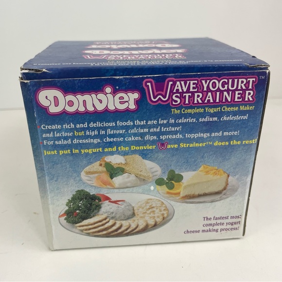 Donvier Yogurt Cheese Maker Wave Yogurt Strainer - Picture 1 of 16